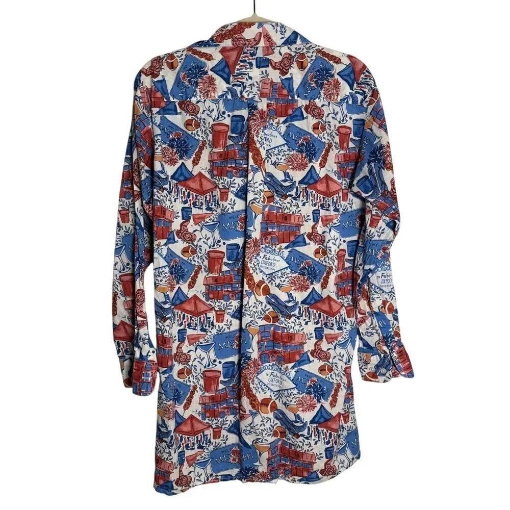 Chakeris University of Mississippi Oxford Print Shirt Dress Sz. XS - Picture 5 of 8